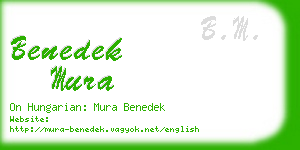 benedek mura business card